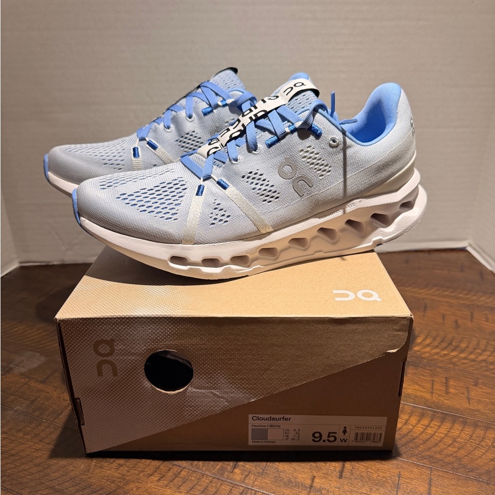 NIB ON Cloudsurfer Women’s 9.5 Heather Blue/White